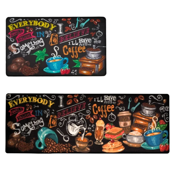 UpNUpCo Artistic Beautiful Anti Fatigue Memory Foam Kitchen Floor Mat – Unique Floor Mat – Pain Relief Padded Kitchen Mat – Floor Mats in Front of Sink – 2 Pieces