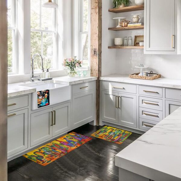 UpNUpCo Artistic Beautiful Anti Fatigue Memory Foam Kitchen Floor Mat – Unique Floor Mat – Pain Relief Padded Kitchen Mat – Floor Mats in Front of Sink – 2 Pieces - Image 9