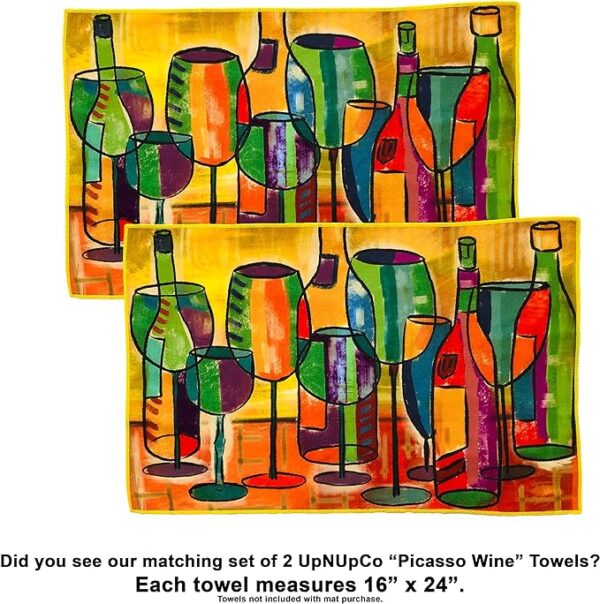 UpNUpCo Artistic Beautiful Anti Fatigue Kitchen Unique Floor Mats - Pain Relief Padded Mats in Front of Sink - Memory Foam 47" X 17.5" X 10mm Picasso Wine - Image 5