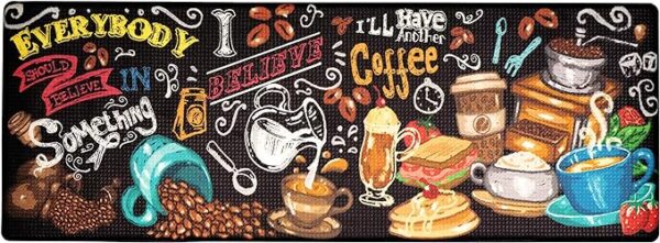 UpNUpCo Artistic Beautiful Anti Fatigue Kitchen Floor Mat - Unique Floor Mats - Pain Relief Padded Kitchen Mats - Floor Mats For In Front Of Sink - Memory Foam 47" X 17.5" X 10mm Coffee